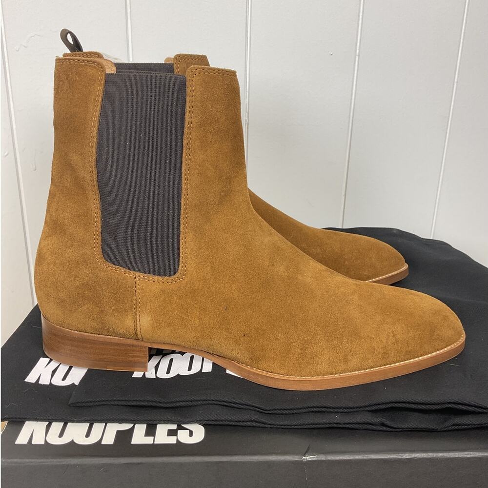The Kooples NIB Men's‎ Brown Suede Chelsea Boot Size FR 42/US Men's 8/US W 10